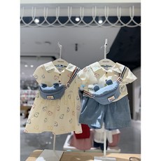 [압소바] 2024SS 젤베어 원피스 상하복 2벌세트(가방포함) (AZ325102)