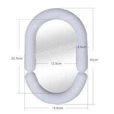 조디악 거울 미러 인테리어 라운딩 튜브 오버 프레임 볼륨 욕실 공룡알 볼드 물결 화장실 디자인 카페, 5. 타원형 흰색 - 조디악거울