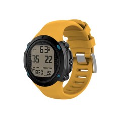 Suunto d6 dive/d6i novo/d6i zulu 액세서리를위한 다채로운 방수 실리콘 스포츠 다이빙 시계 밴드 손목 스트랩 교체, 단일, 빨간