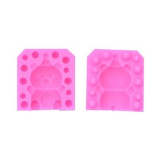 곰 실리콘 곰팡이 DIY 수제 결정 에폭시 수지 곰팡이 펜던트 보석 공예, 1개