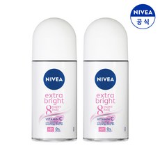 니베아 데오드라트 롤온 엑스트라 브라이트, 50ml, 2개