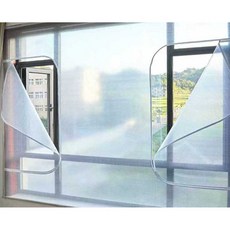 Haru 겨울창문 우풍차단 투명비닐 비닐 창문바람막이 방풍, 1개, 두꺼운 지퍼 맞춤형 25원/