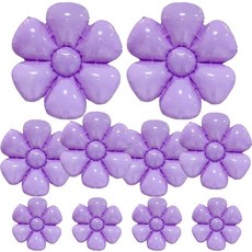 CEUQIESO 20pcs- 데이지 풍선 생일 새해 결혼식 파티 장식을위한 혼합 색상 미니 데이지 호일 풍선 흰색 분홍색 보라색 파란색 노란색 데이지 풍선 세트, 20개, 보라색 데이지