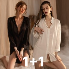 어나더드림 셔츠 슬립 오버핏 섹시 속옷 원피스 잠옷 1+1