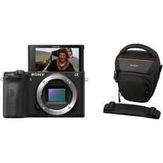 Sony 소니 알파 6600 APS-C 미러리스 카메라 18-135mm f/3.5-5.6 줌 렌즈, Body 독일직구, Bundle with bag