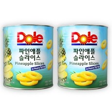 Dole 돌 파인애플 슬라이스 통조림 3.062kg, 2개