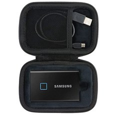 [미국] 510261 co2crea Hard Travel Case Replacement for Samsung T7 Touch Portable SSD 500GB 1TB 2TB Ext, 단일상품, Black Case