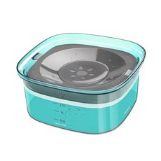 물 넘침 방지 플라스틱 고양이 그릇 물에 젖지 않는, 1개, 4.green