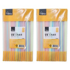 생활미소 알뜰 스트로우, 100개입, 2개