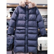 W몰 캉골 퍼 후디드 롱 다운 KLFCOT95520BK