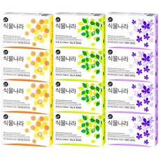 식물나라 세안 비누 100g x12개 (라벤더4+캐모마일4+히노끼4), 12개