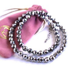 Beautéller 테라헤르츠 광석 목걸이 진짜 스타컷 8mm 볼 60cm, 1개