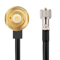 NMO 안테나 케이블 및 탈착식 UHF 커넥터가 있는 18피트 CB 확장 저손실 RG58 NMO에서 PL259 남성용 VHFUHFCB 라디오, 6FT