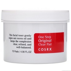 코스알엑스 원 스탭 핌플 클리어 패드 70 패드 (4.56 fl.oz) Cosrx One Step Pimple Clear Pad 70 Pads (4.56 fl.oz), 단일상품