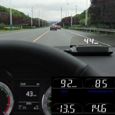 Eanop ismart-s 미러 헤드 업 디스플레이 자동차 hud obd2 스캐너 obd 미터 velocimetro coche hud 과속 프, 01 WHITE