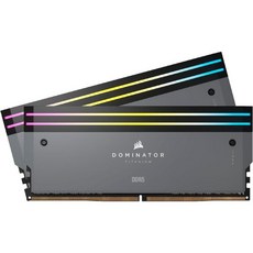 코르세어 도미네이터 티타늄 RGB DDR5 램 64GB 2x32GB 6000MHz CL30 AMD EXPO iCue 호환 컴퓨터 메모리 그레이 CMP64GX5M2B6000Z30, 32GB (2x16GB), 2개