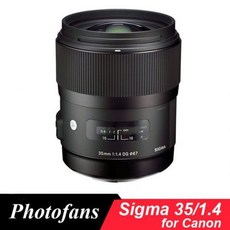 [해외] 시그마 351. 4 아트 렌즈 캐논 35 F1.4 DG HSM 아트 렌즈 캐논 7D 750D 760D 8D 60D 70D 80D 7D 6D 5DII 5 DIII 5DS 1, Lens Only 캐논