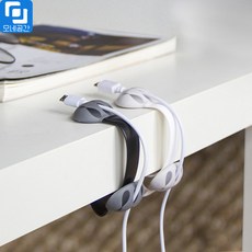 클립형 USB 충전기 케이블 홀더 선정리 비접착, 크림, 1개