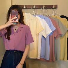 라미네즈 지지미 민소매 거즈남방 바스락 셔츠 블라우스 자켓형 땡땡이