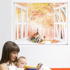 숲뮤럴시트벽지