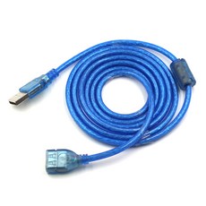 USB 익스텐션 케이블 컴퓨터 U 디스크 키보드 마우스 연결 데이터 케이블 프린터 USB 라이트 선풍기 충전 커넥터, Male to Female 1M, 1개