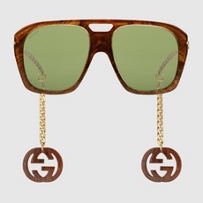 Gucci Online Exclusive square sunglasses with charms 623831 J0770 2337