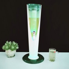 테라 소맥타워 시원한 쏘맥타워 맥주디스펜서 얼음 소맥제조기 집들이선물, 3리터 고드름과 7등(녹색)