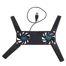 미니 휴대용 노트북 쿨러 팬 접이식 USB 듀얼 팬 냉각 패드 PC 노트북,