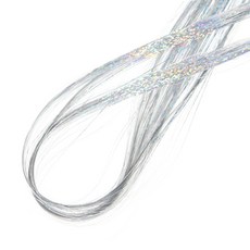 틴셀 헤어 합성 익스텐션 플레딩 액세서리 틴셀 반짝이 반짝이 92cm, 36 인치, 1개