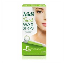 Nads Facial Wax Strips 네즈 페이셜 왁스 스트립 얼굴전용 제모 24매입