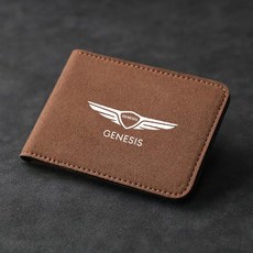 자동차덮개 바디커버 스웨이드 자동차 운전 문서 면허증 신용 카드 가방 케이스 커버 제네시스 GV80 G70 G9, 04 브라운, 1개