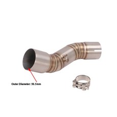 CFMOTO CLX700 스포츠 2020 2023 링크 튜브용 슬립온 오토바이 배기 중간 파이프 51mm 이스케이프 모토 교체 촉매, Type D