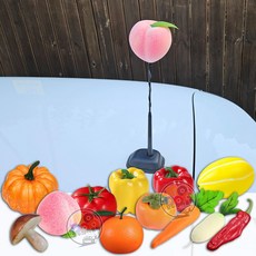 [굿-퀄] 차량용 야채 채소 과일 안테나볼, 복숭아