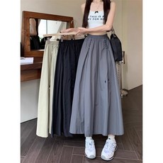 NEW 플레어스커트/리스트 스커트/스트링 카고스커트/롱스커트/a라인 스커트/미디스커트/빅사이즈/베이지/밴딩/벌룬/루즈핏