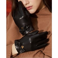 JILLSTUART ACC 19FW 질스튜어트 악세서리 JAGV9F105BK 블랙 리본 하트 금속장식 양가죽 여성장갑_C9X7