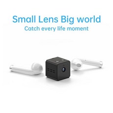 바디 카메라 스포츠 방수 탐정 장치 컴팩트 사운드 레코더 Wifi 전문 미니 타입 180 ° (With 32G Card), 01 블랙, 03 With 128G 카드