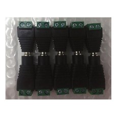 [1290082] 5.5mm x 2.1mm Female Male DC Power Plug Adapter for 5050 3528 5060 Single Color LED Strip, F and M each 5pcs