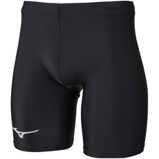 [Mizuno]육상 웨어 레이싱 타이즈 하프 딱피트 U2MB9051남성블랙×차이니즈 레드일본 S(일본 사이즈 S상당, 단일옵션