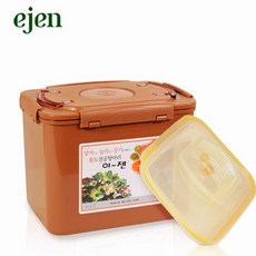 황토 사각 이젠 진공항아리 17리터 김치통 누름독, 17L, 1개
