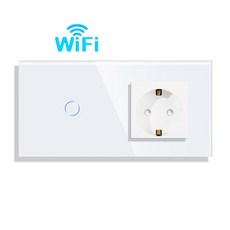 포함 소켓 Touchimi 투야 EU 스마트 2 구글 알렉사 스위치 터치 계단 지원 타입 USB C 와이파이 라이프 3 벽 웨이 18W, Socket No WIFI, 1Gang EU Socekt 3, 1개