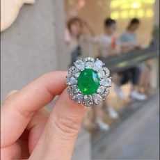 QTT 절묘한 결혼식 실버 컬러 쥬얼리 세트 Paraiba 에메랄드 전기석 보석 세트 여성 목걸이/반지 10*12