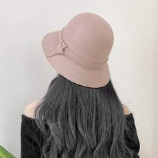 울100% 럭셔리 벨트햇 여성 클로슈햇 겨울 벙거지모자