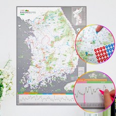 정확한 등산지도 전국산지도 3천명소 산 트레킹 둘레길 국내여행 관광지도