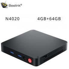 미니컴퓨터 고사양미니PC Beelink T5 인텔 N4020 미니 PC 윈도우 11 4GB DDR4 64GB EMMC 24G 5G 와이파이 BT50 4k HD 1000M 랜 오피스