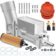 PANGOLIN 926-959-BK 알루미늄 엔진 오일 필터 하우징 키트 2011-2016 Doge for Chry-sler 200 300 Ram Jeep 3.6L OE 518