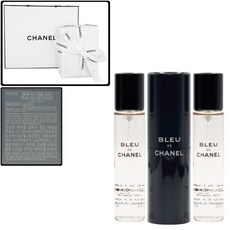 [선물포장+쇼핑백] 블루 드 샤넬 EDT 트위스트 앤 스프레이 (본품 20ml 1개+리필 20ml 2개), 1개 - bleudechanel