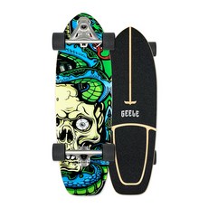 GEELE 30인치 카버 스케이트 보드 서프스케이트 CX7, 해골