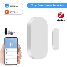 Tuya-ZigBee 스마트 도어 윈도우 열기/닫힘 감지기 센서 홈 보안 경보 시스템 지원 Tuya Smart Life App Control, 01 Zigbee Version - sk캡스