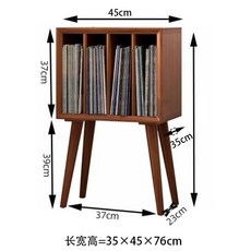 빈티지 LP 수납장 턴테이블 오디오랙 원목 CD장 선반, 월넛45x35x76cm - 원목시디장