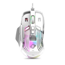 지클릭커 크리스탈 RGB 무소음 게이밍 마우스 